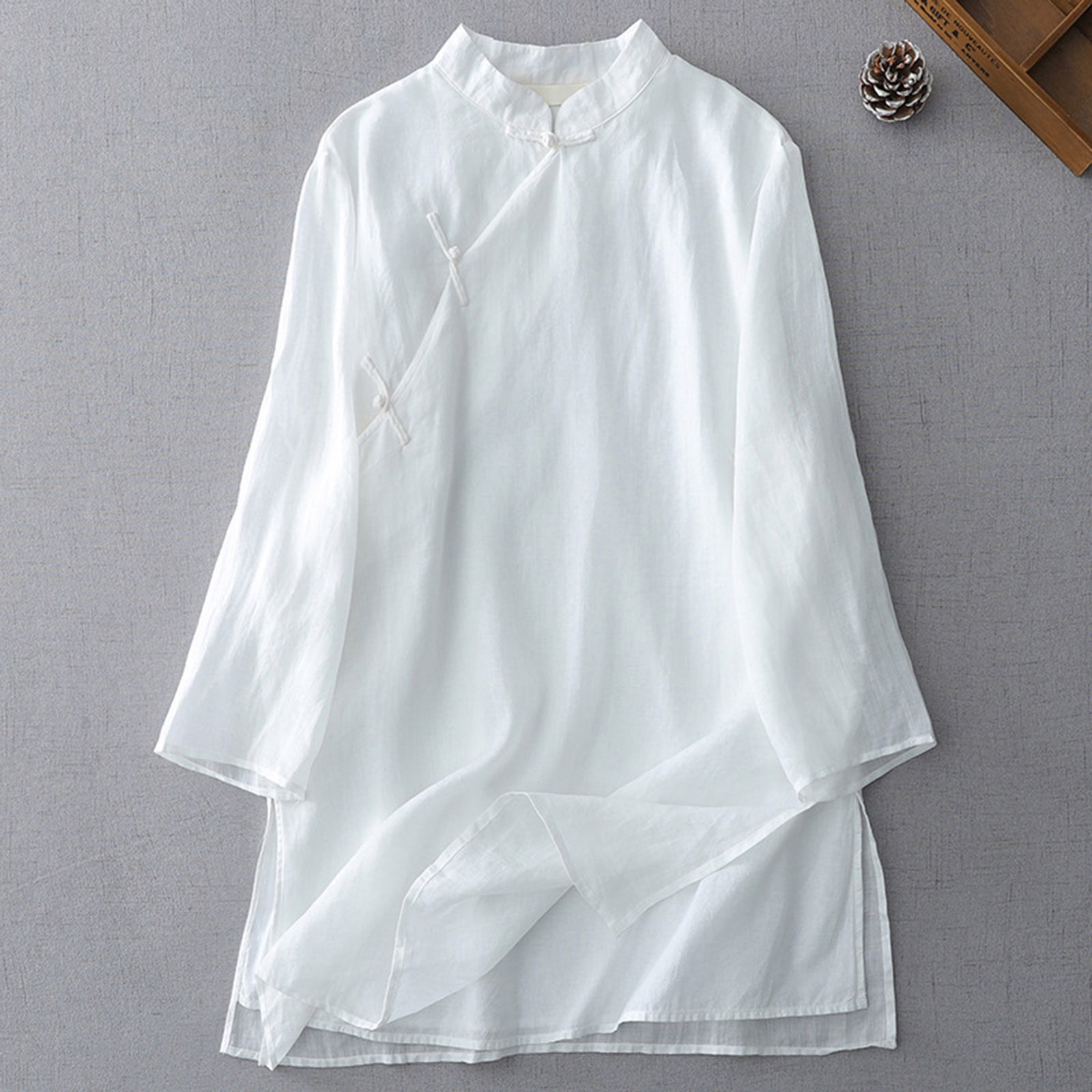 HAORUN Women's 3/4 Sleeve Mandarin Collar Chinese Qipao Top