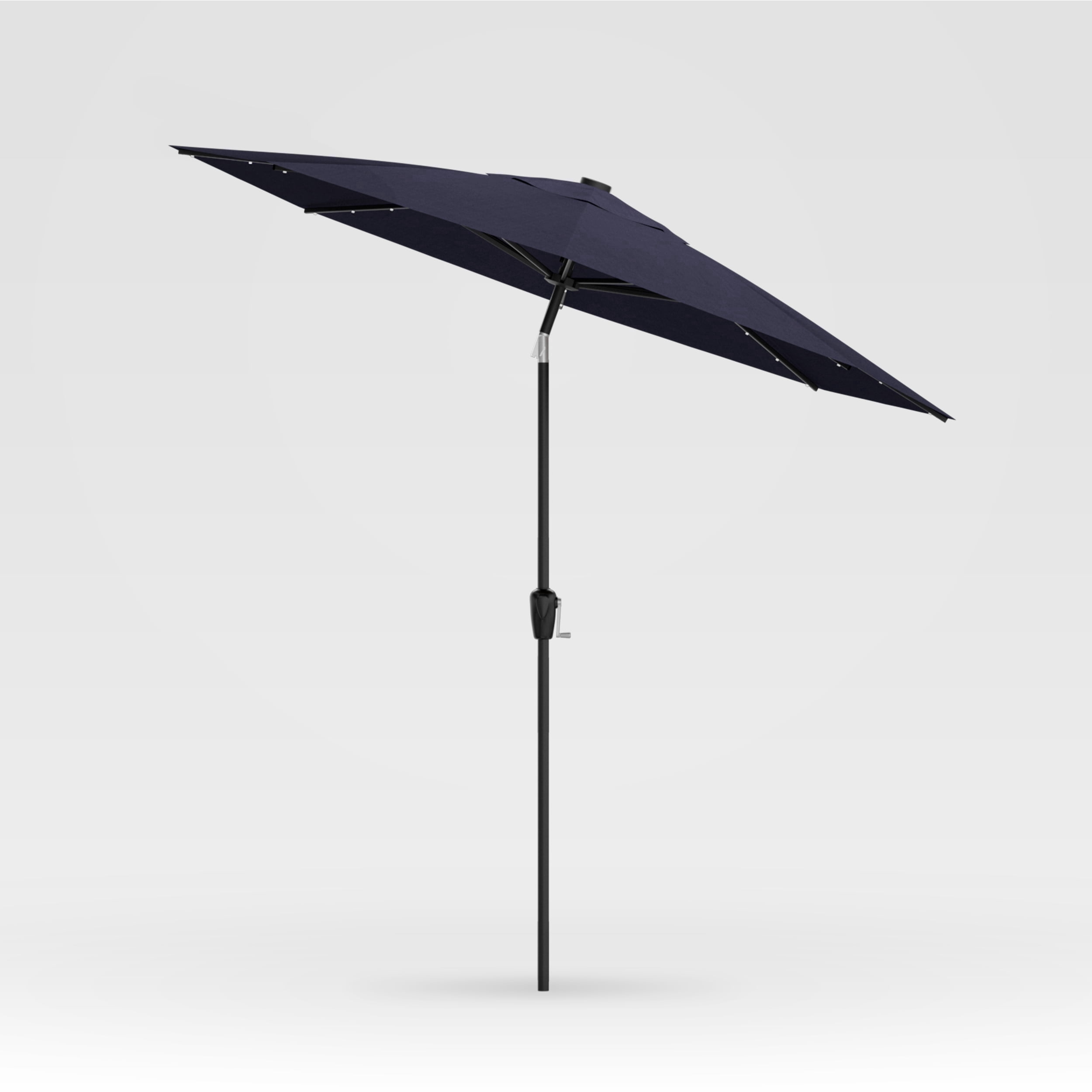 ABOVE Outdoor Umbrella 10 ft Royal Blue Solid Print Octagon Market Patio Umbrella, Solar LED, UV Resistant