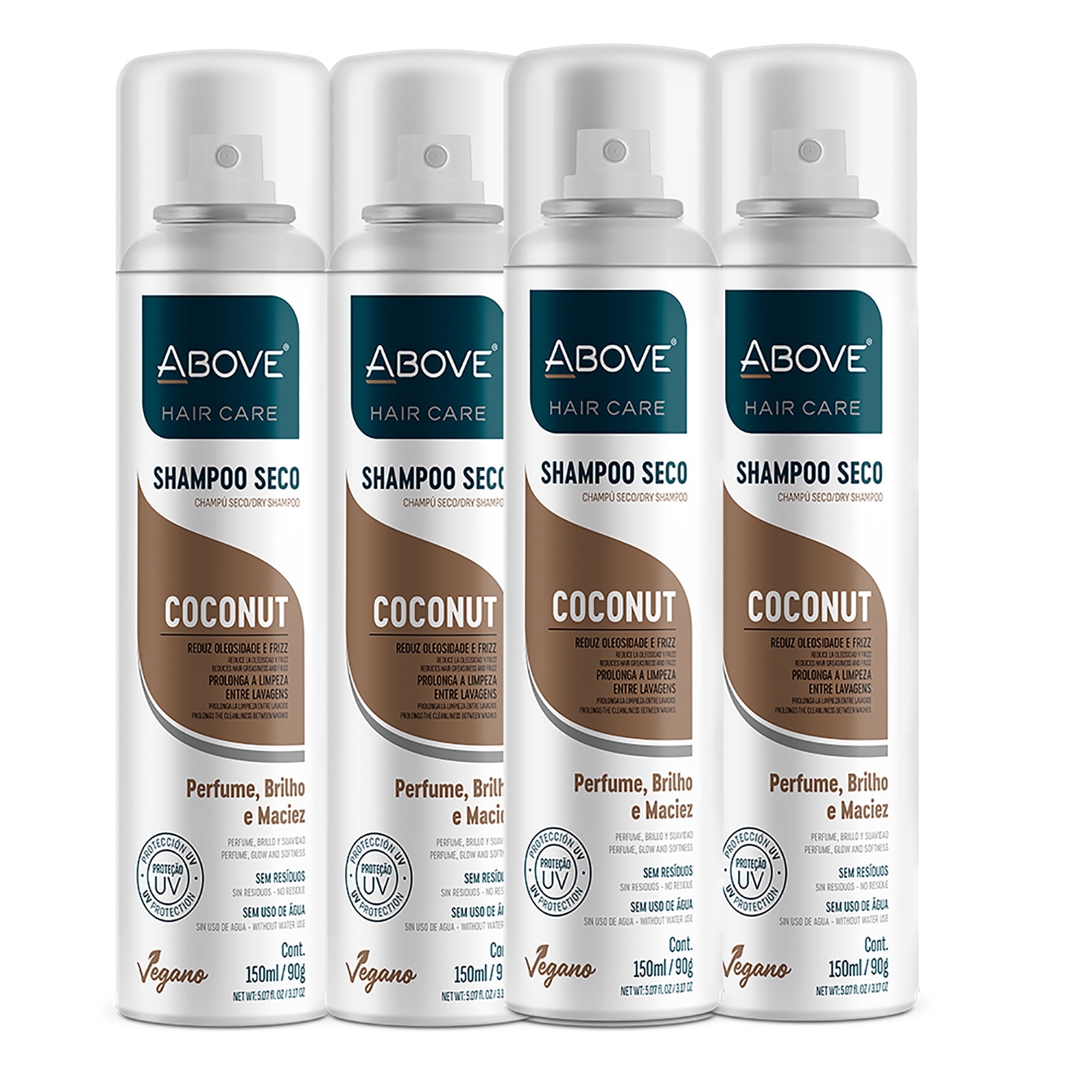 ABOVE Dry Shampoo Set, Volumizing Hair Products, Coconut, 4 Pcs
