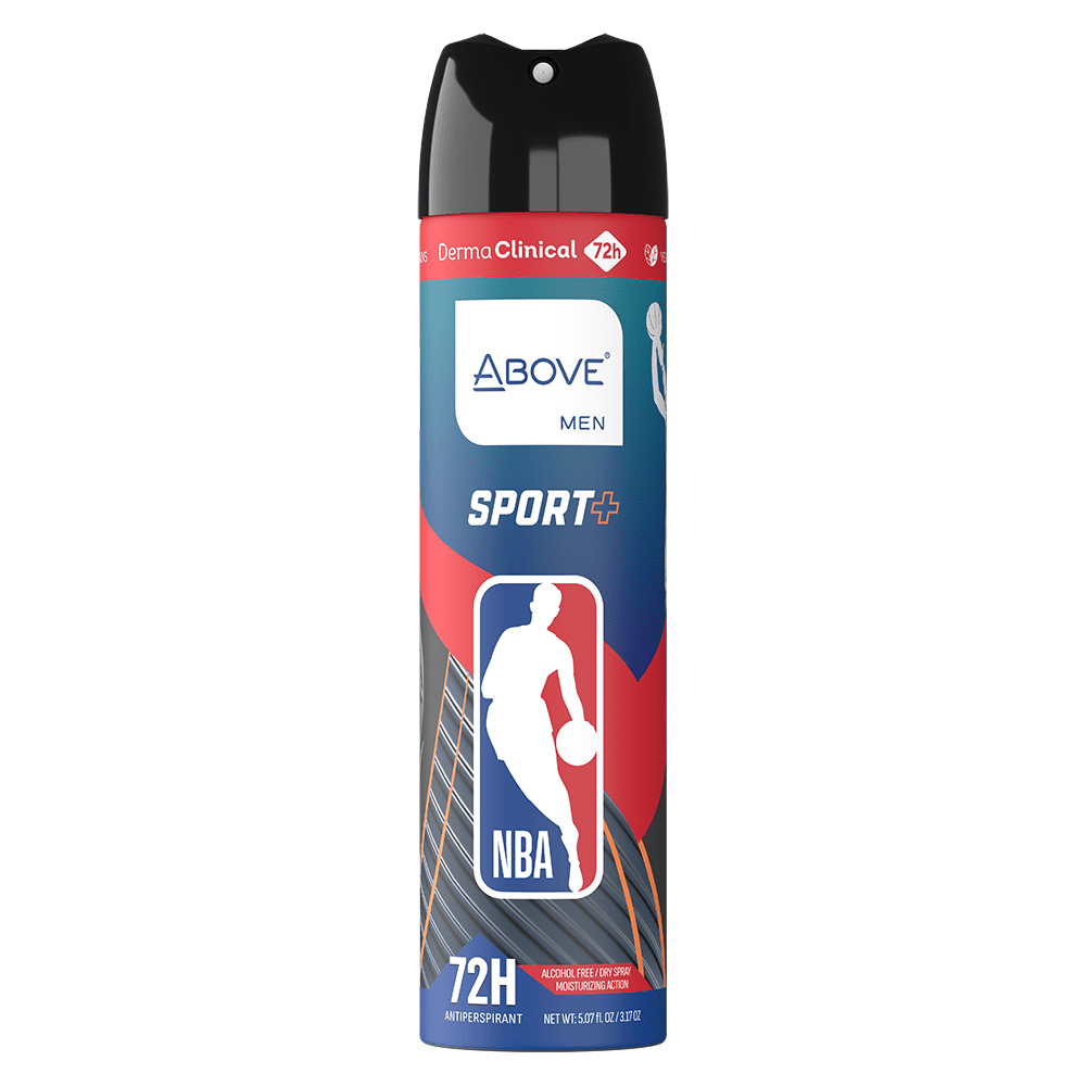 Above Men's Antiperspirant Deodorant Dry Spray – Sport Plus, 72H Protection, 5.07 oz