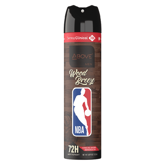 ABOVE NBA MEN WOOD BREEZE ANTIPERSPIRANT DEODORANT 72H SPRAY