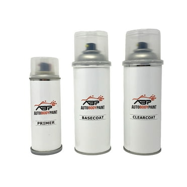 ABP Repair Paint 12 Oz Basecoat, Clearcoat (1K) and Primer (1K) Compatible With Ruby Red Metallic Ford F350 || Code: M7283A
