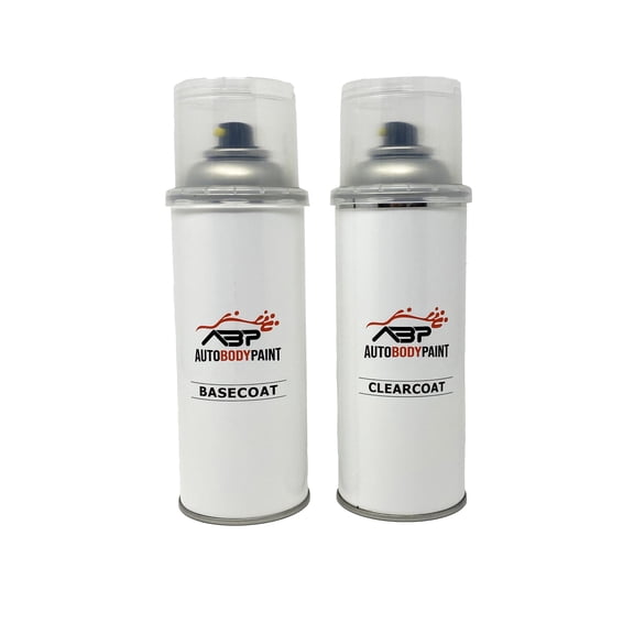 ABP Repair Paint 12 Oz Basecoat Color and 12 Oz Clearcoat (1K) Compatible With Designer White Chevrolet City Express || Code: QM1