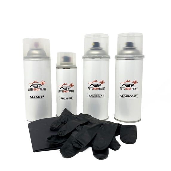 ABP Repair Paint Basecoat, Clearcoat (1K), Primer (1K) and Prep Kit Compatible With Charcoal Gray Metallic Chevrolet Cruze || Code: WA8945