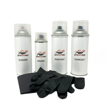 ABP Repair Paint Basecoat, Clearcoat (1K), Primer (1K) and Prep Kit Compatible With Ruby Red Metallic Ford F350 || Code: DSTEXTA