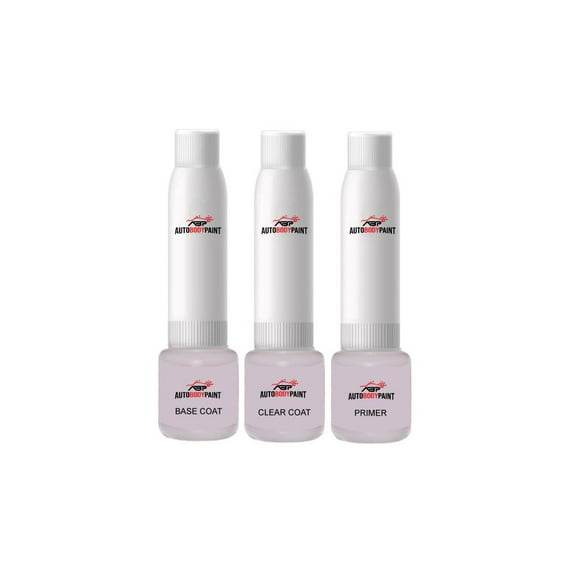 ABP Touch Up Basecoat Plus Clearcoat Plus Primer Spray Paint Kit Compatible with Sparkle Silver Metallic Montego Mercury (M6389A)