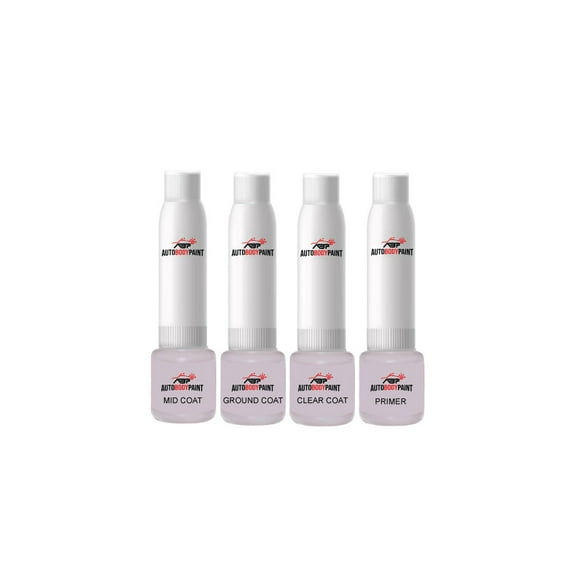 ABP Touch Up Basecoat Plus Clearcoat Plus Primer Spray Paint Kit Compatible with White Pearl Leaf Nissan (QAB)