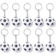 ABPETE 10 PCS Soccer Ball Keychains, Mini Football Key Chain, Sports Ball Key Ring for Party Favors, Team Souvenir, Sport Rewards, Event Giveaways