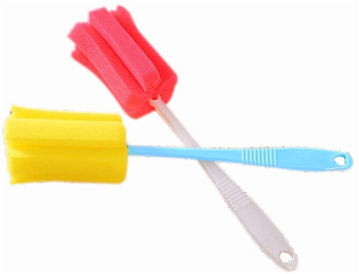 ABPETE 10-Pack Multi-Use Sponge Cleaning Brushes ,Flexible Bottle & Thermos Cleaning Tools with Long Handles for Mugs, Tumblers & Hard-to-Reach Areas