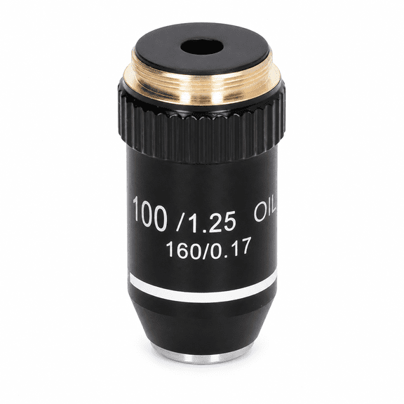 ABPETE 100x Oil Immersion Microscope Objective Lens, 1.25 NA High-Magnification 160/0.17 Achromatic Objective for Biological Microscopes and Laboratory Research