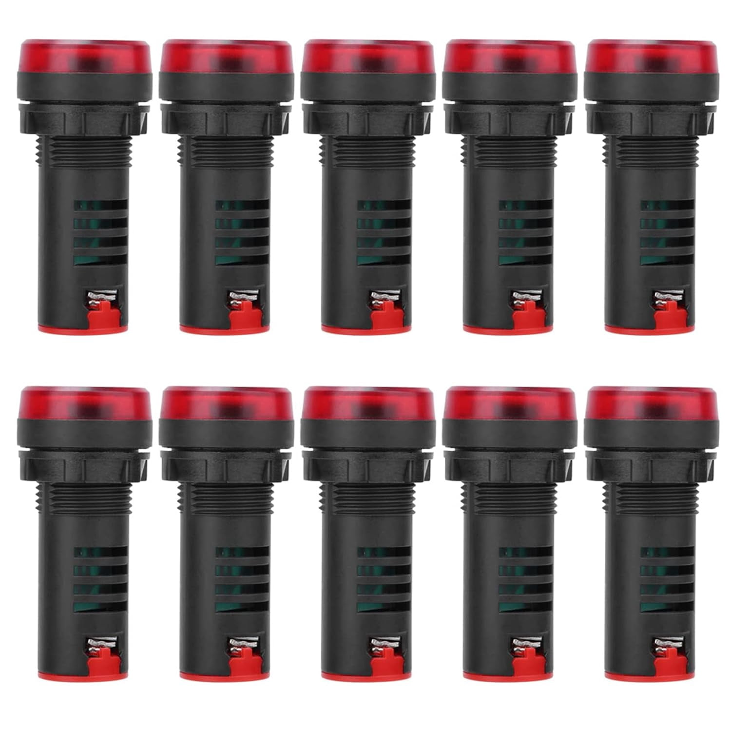 ABPETE 10Pcs LED Buzzer Alarm Indicator Lamp with Red Flashing Light ...
