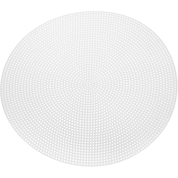 ABPETE 10Pcs Round Plastic Canvas Mesh Sheets 9.33 Inch/23.7cm Circle Blank Canvas Shape Mesh Mat White for Embroidery Knit Crochet Crafting Needlework