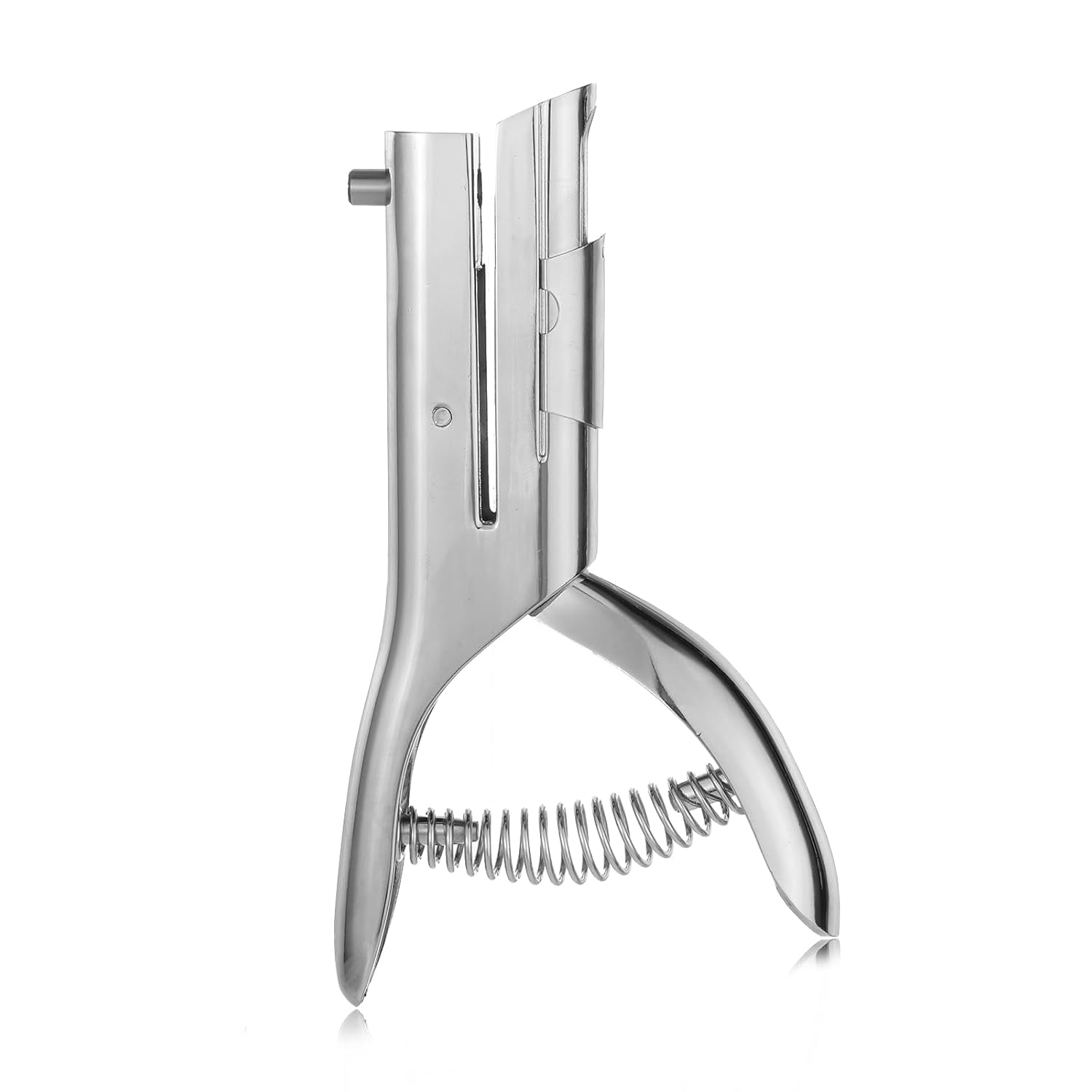 ABPETE 2 Inch Single Hole Punch, Heavy Duty Zinc Alloy 1/4 Inch Hole Puncher, Portable Hand Long Paper Hole Punch for Scrapbook ID Cards Plastic Cardboard