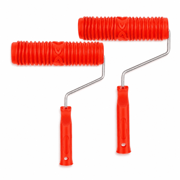 ABPETE Texture Roller, 2 PCS 7 in Pattern Paint Rollers for Wall Decoration, Rubber Texture Roller Tool for Thick Slurry and Elastomeric Coatings, 12 in Handle for DIY Accent Walls
(Eg300t)