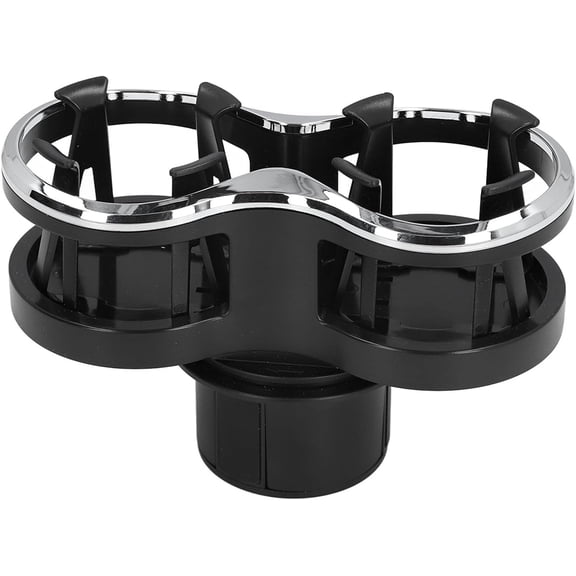 ABPETE 2-in-1 Car Cup Holder Expander - Universal Adjustable Adapter with Expandable Base for Large Tumblers, Travel Mugs & Water Bottles, Fits All Vehicle Models