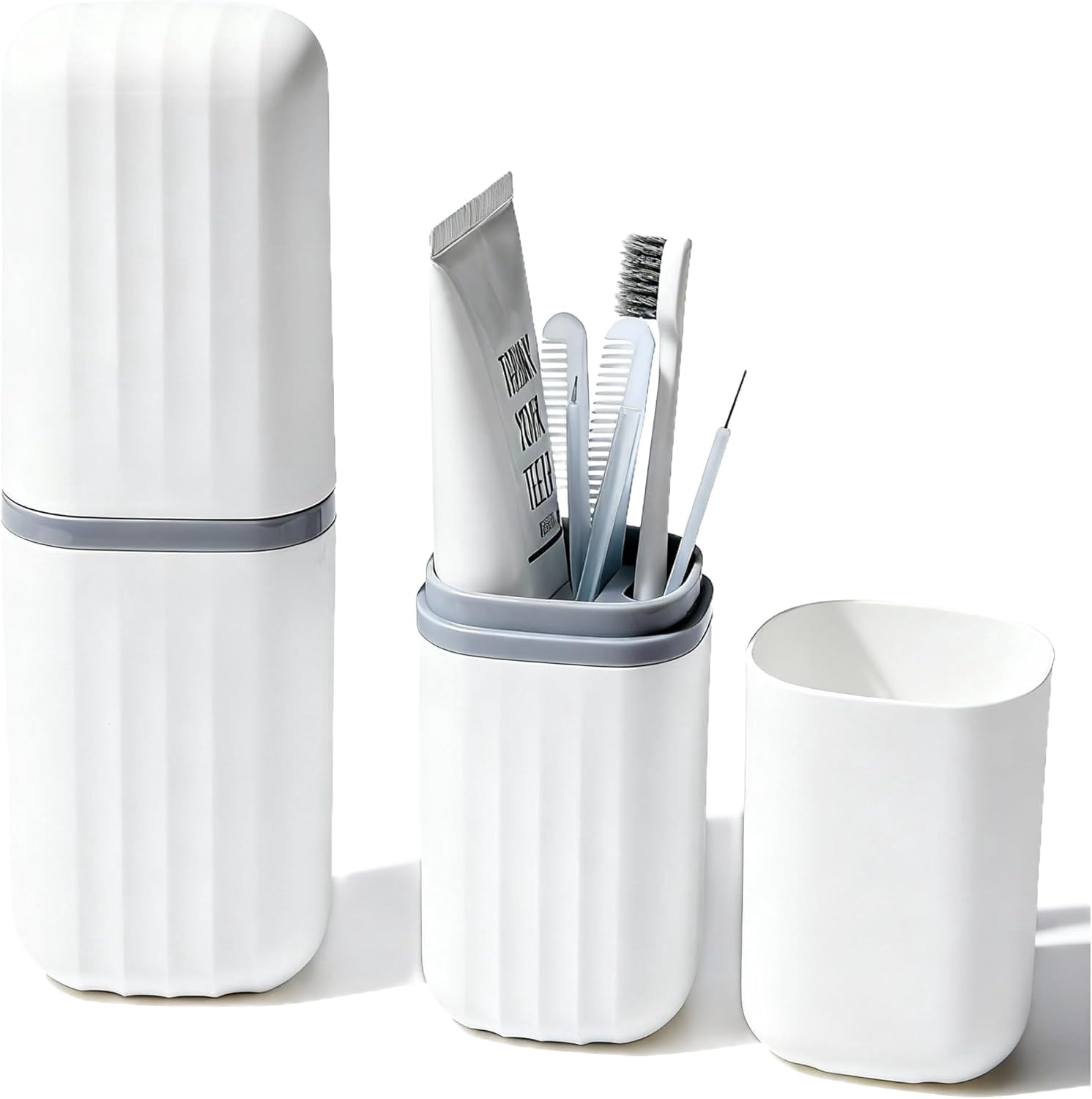 Toothpaste Case Candy ABPETE Toothbrush Travel Case with Rinse Cup, Portable Toothbrush ...