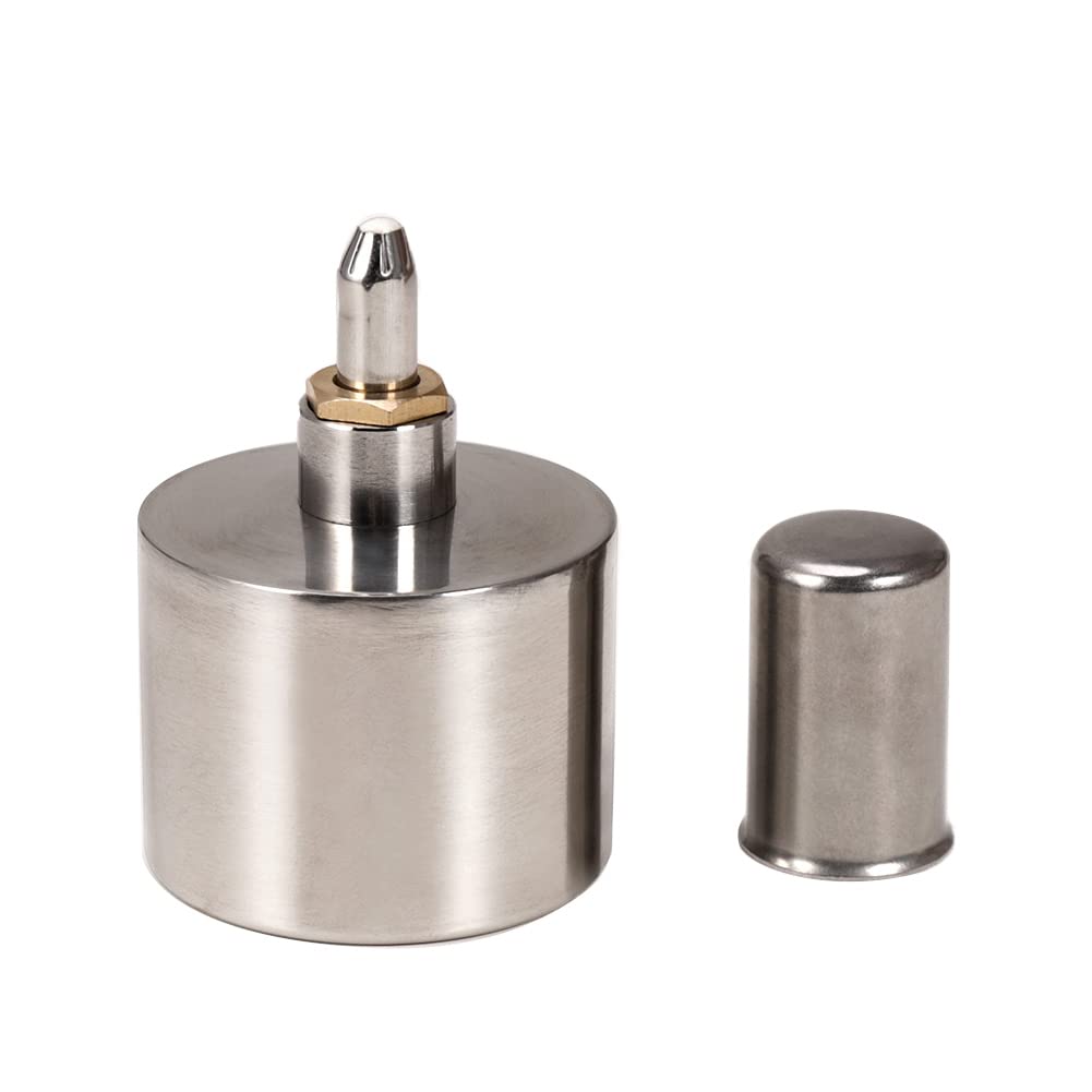 ABPETE 200ml Stainless Steel Alcohol Lamp Burner Thickened Explosion-Proof Craft Laboratory Chemistry Alcohol Burner Dental Lad Lamp with Brass Screw and Wick