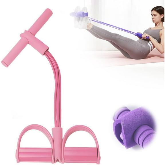 ABPETE 21 Fitness Resistance Bands-4 Tube Pedal Ankle Puller, 2025 New Stretching Bands for Arm and Leg Workouts, Pedal Resistance Band Sit up Exercise Equipment for Home Workout & Training