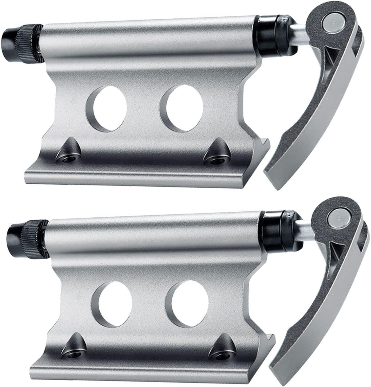 ABPETE 2PCS Bike Rack Carrier Fork Mount, Universal Alloy Bike Block Fork Lock Mount,Securely Holds All Bicycles & Fits Any Flat Surface for Safe Transportation - Heavy Mountain Bikes, Road Bicycles