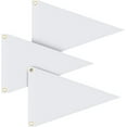 thumbnail image 1 of ABPETE 3 Pieces Nylon Pennant Flags Triangle Boat 12 x 18 Inch Blank Flag Metal Grommets for Boats Sailing Outdoor Home Indoor Gyms Businesses Party Decorations(White), 1 of 14
