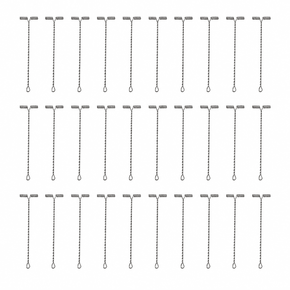 ABPETE 30-Pack Fishing Spreader Rigs, 10cm T-Style Wire Balance Leaders with Dual Spring Arms, Pre-Assembled Fishing Tackle for Mackerel, Snapper and Saltwater Bottom Fishing