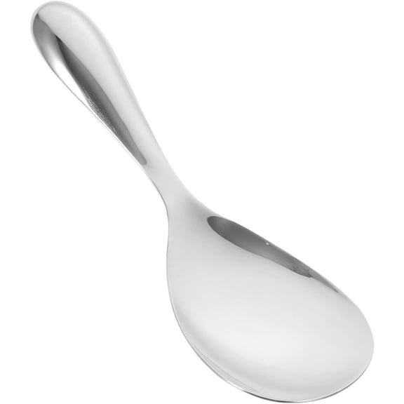 ABPETE 304 Stainless Steel Rice Paddle Spoon - Ergonomic Metal Rice Scoop for Kitchen Easy to Clean and Versatile Serving Utensil