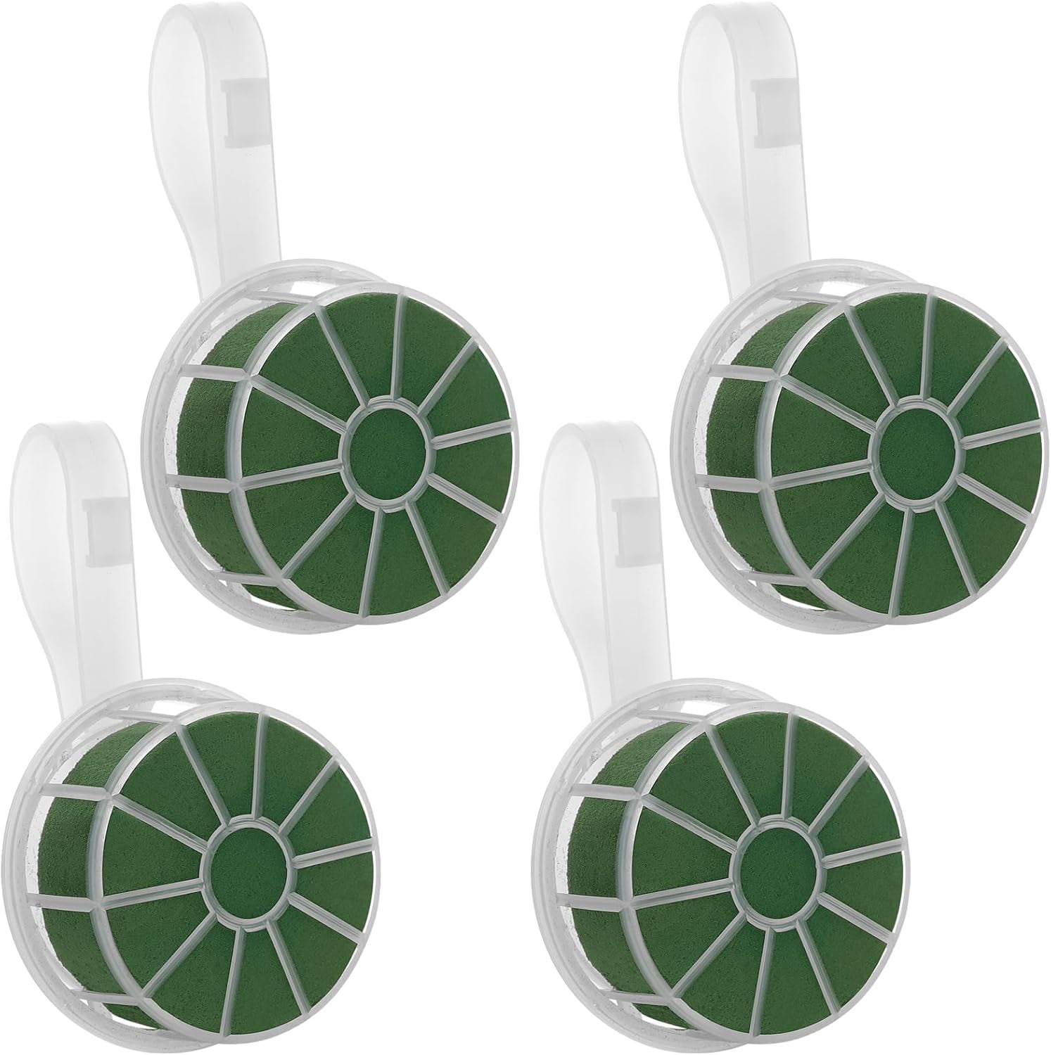 ABPETE 4 PCS Wedding Bouquet Holder, Bridal Bouquet Handle, Bouquet Handle with Flower Foam Plastic Floral Foam Holders for Bridal Bouquet Arrangement, green