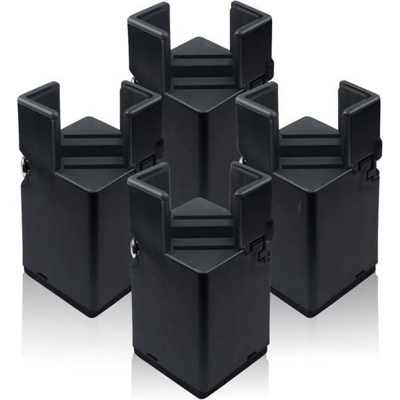 ABPETE 4Pcs Adjustable Furniture Risers with Screw Clamp, Sturdy Desk Risers for Desk Legs, Bed Risers Heavy Duty, Table Risers for Chair Frame Width from 0.8-1.6in, Supports 4409lbs (3In)