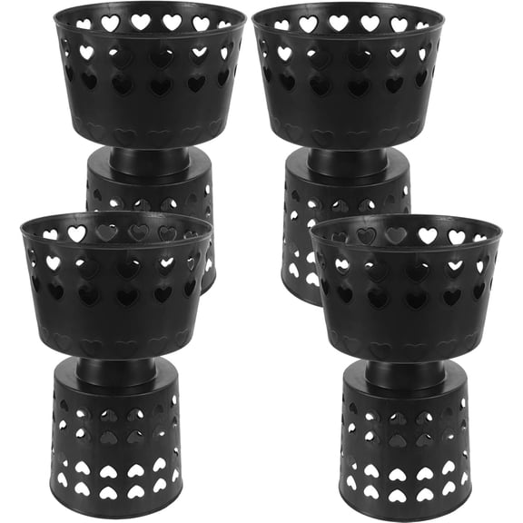 ABPETE 4pcs Flower Arrangement Base Plastic Bouquet Holder for Fresh and Artificial Flowers Compact Floral Liner for Weddings and Home Decor Essential Tool