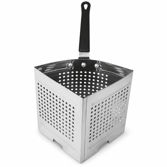 ABPETE 5 Quart Pasta Strainer Basket Insert with Mesh Deep Perforated Stainless Steel Blanching Basket for Boiling Noodles and Vegetables