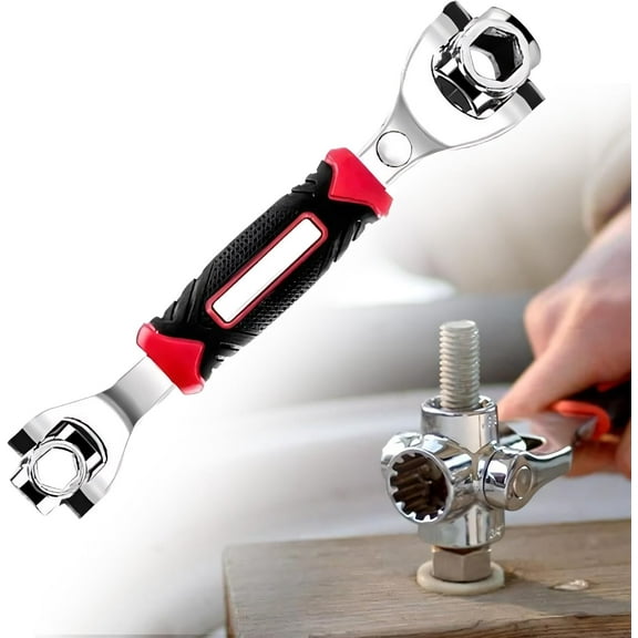 ABPETE 52 in 1 Universal Socket Spanner Wrench,360 Rotating Head Multifunction Spanner Tool,Professional Grade Dog Bone Wrench for Home, Car, Bike Repair & Maintenance