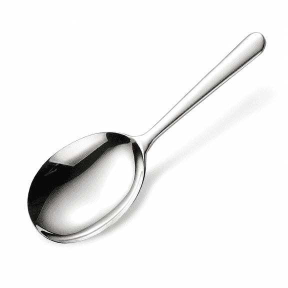 ABPETE 7.9" Stainless Steel Serving Spoon for Buffet, Large Serving Spoon Utensils, Extra-Wide 3" Head, Dishwasher Safe for Catering, Restaurants, Kitchen, Parties (1 Pack)