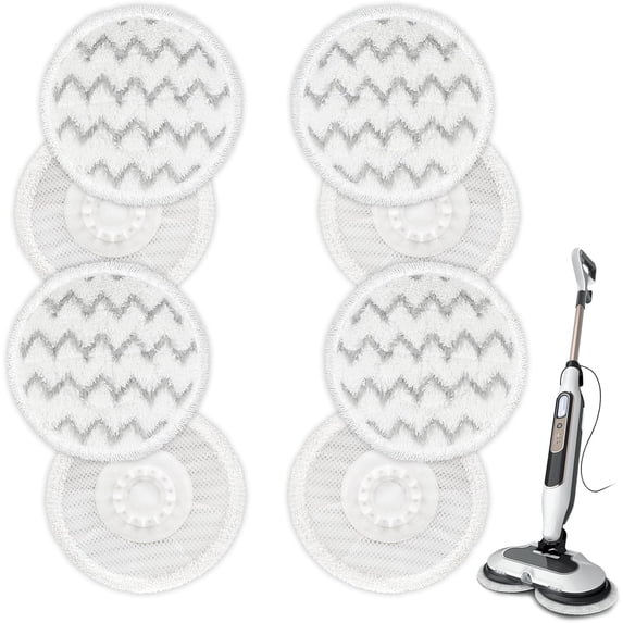 ABPETE 8 Pack Mop Pads Replacement for Shark S8000 S8001 S8200 S820 S8201 S7001 S7201 S7000 S7005 S7020 S7001 S7020 7001 S7201 7003 Steam Mop, Dirt Grip Soft Scrub Pads
