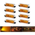 thumbnail image 1 of ABPETE 8Pcs Amber LED Side Marker Light for Truck Trailer - Front Rear Turn Signal, Tail Clearance Indicators, Stop Warning Running Lights - 12-24V Auto Car RV Camper ATV Boat Deck Transom, 1 of 8