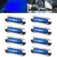 thumbnail image 1 of ABPETE 8Pcs Blue LED Side Marker Light Truck Trailer Light Front Rear Turn Signal Tail Clearance Indicators Stop Warning Running Lights for 12-24V Auto Car RV Camper ATV Boat Deck transom, 1 of 15