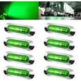 thumbnail image 1 of ABPETE 8Pcs Green LED Side Marker Light Truck Trailer Light Front Rear Turn Signal Tail Clearance Indicators Stop Warning Running Lights for 12-24V Auto Car RV Camper ATV Boat Deck transom, 1 of 15