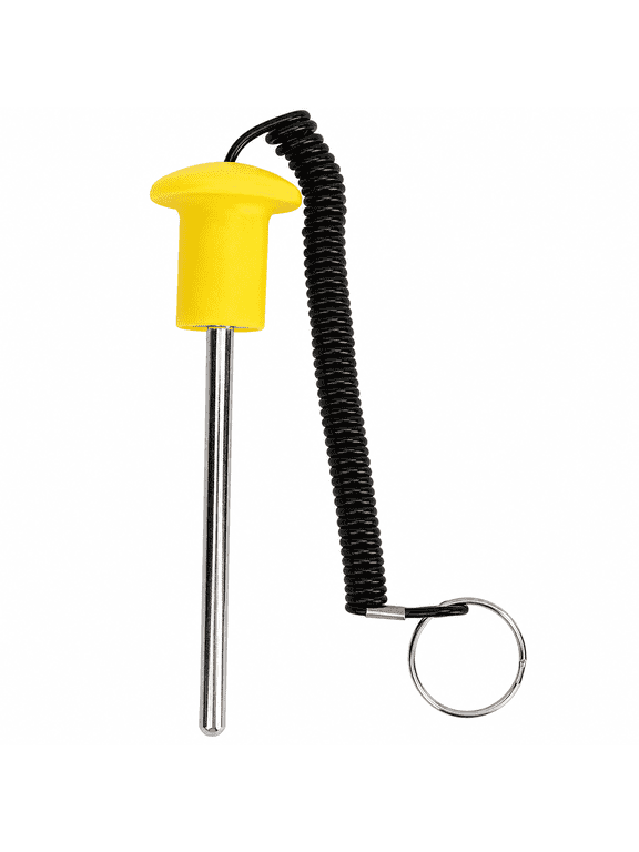 8mm Weight Stack Pin, Magnetic Gym Selector Pin with Coiled Safety Tether and Key Ring for Weight Machine Equipment, 5.5 Inch