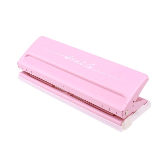 ABPETE Adjustable 6-Hole Desktop Punch, Puncher for A4 A5 A6 B7 Dairy Planner Organizer Six Ring Binder with 6 Sheet Capacity
