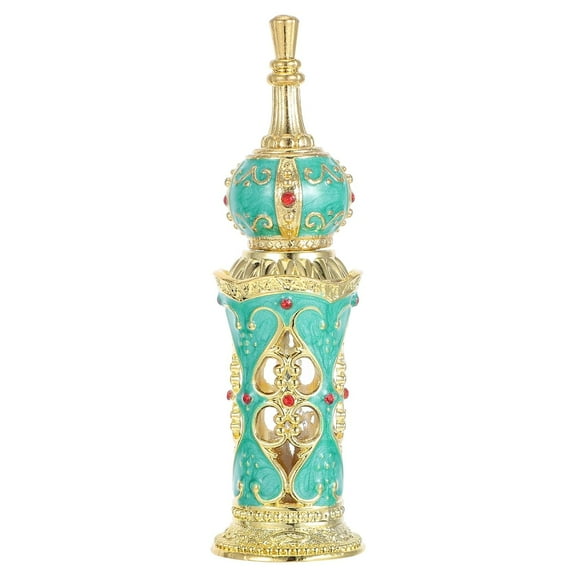 ABPETE Antique Perfume Bottles,Vintage Refillable Perfume Vial - Middle Eastern Style Glass Bottle Floral Vine for Essential Oils, Wedding Centerpiece & Home Decor