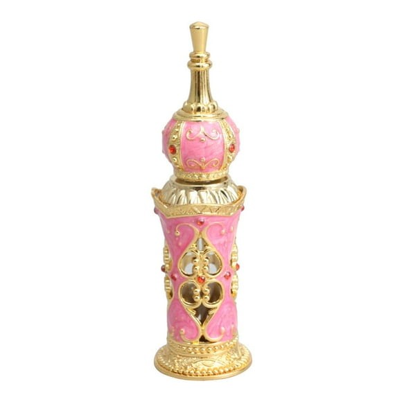 ABPETE Antique Perfume Bottles,Vintage Refillable Perfume Vial - Middle Eastern Style Glass Bottle  Floral Vine for Essential Oils, Wedding Centerpiece & Home Decor