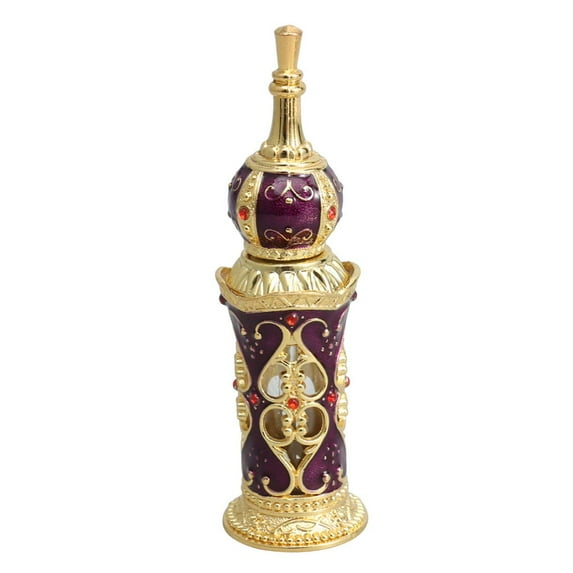 ABPETE Antique Perfume Bottles,Vintage Refillable Perfume Vial - Middle Eastern Style Glass Bottle  Floral Vine for Essential Oils, Wedding Centerpiece & Home Decor  r for Women Perfume Essential Oil