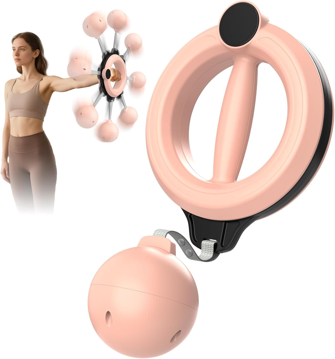 ABPETE Arm Workout for Men and Women, 360° Hand-Crank Forearm Trainer, Chest Trainer,Shoulders and Arm Muscle Training Fitness Equipment, Home Workout Equipment and Gym Workouts