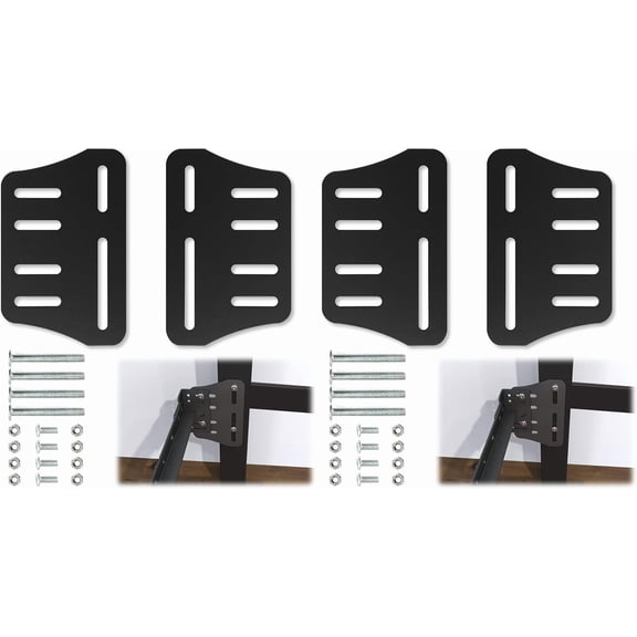 ABPETE Bed Frame Brackets,Bed Frame Adapter/Connector, Heavy Duty Bed Frame Modification to Connect Headboard Footboard(4 PCS)