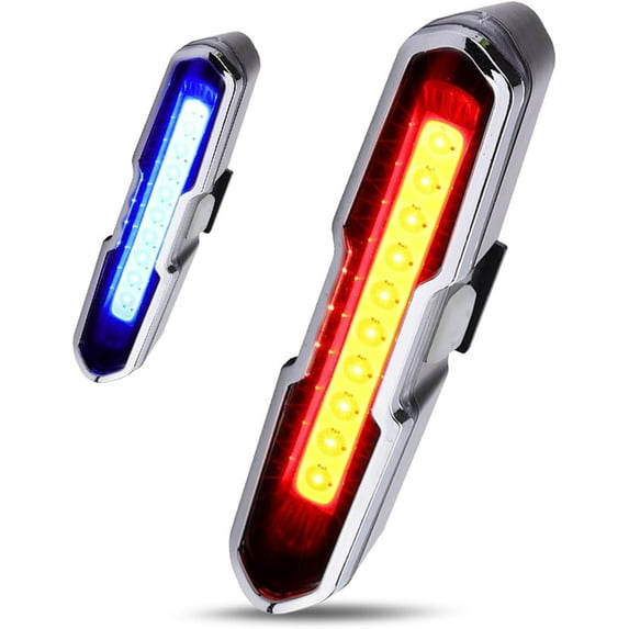ABPETE Bike Tail Light, USB Rechargeable Rear Bike Light Safety Warning Cycling Light with 5 Modes for Night Riding