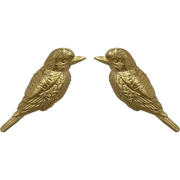 ABPETE Bird Animal Cabinet Knobs Brass, Gold Drawer Knobs 2 Pack,Modern Pull for Dresser Drawers Cabinet Laundry Room Kitchen