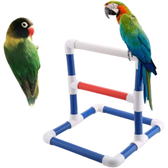 ABPETE Bird Training,Play & Shower Perch Stand - Multi-Use Tabletop Rack for Parrots, Macaws, Cockatoos, African Greys & Budgies