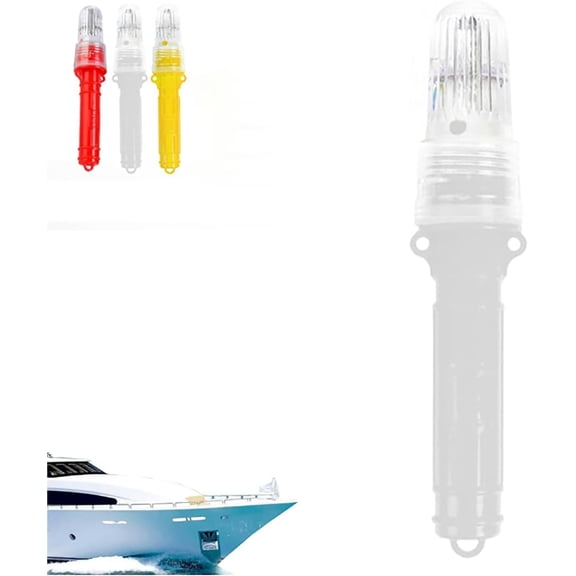 ABPETE Boat Flares for Boating, 2025 New Boat Flare Coast Guard Approved, Waterproof Boats Safety Kit Emergency Signals for Fishing Nets, Buoys Navigation Lights (White, 1pcs)