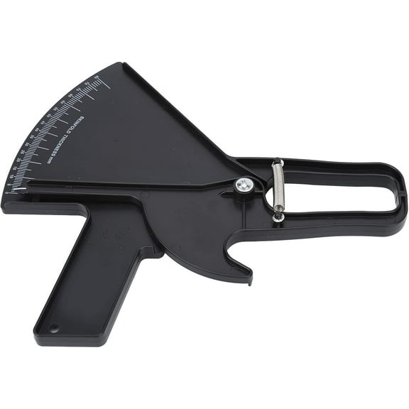 ABPETE Body Fat Caliper, Professional Double Spring Skinfold Calipers and Body Fat Tape Measure Tool for Accurately Measuring BMI Skin Fold Fitness(Black)