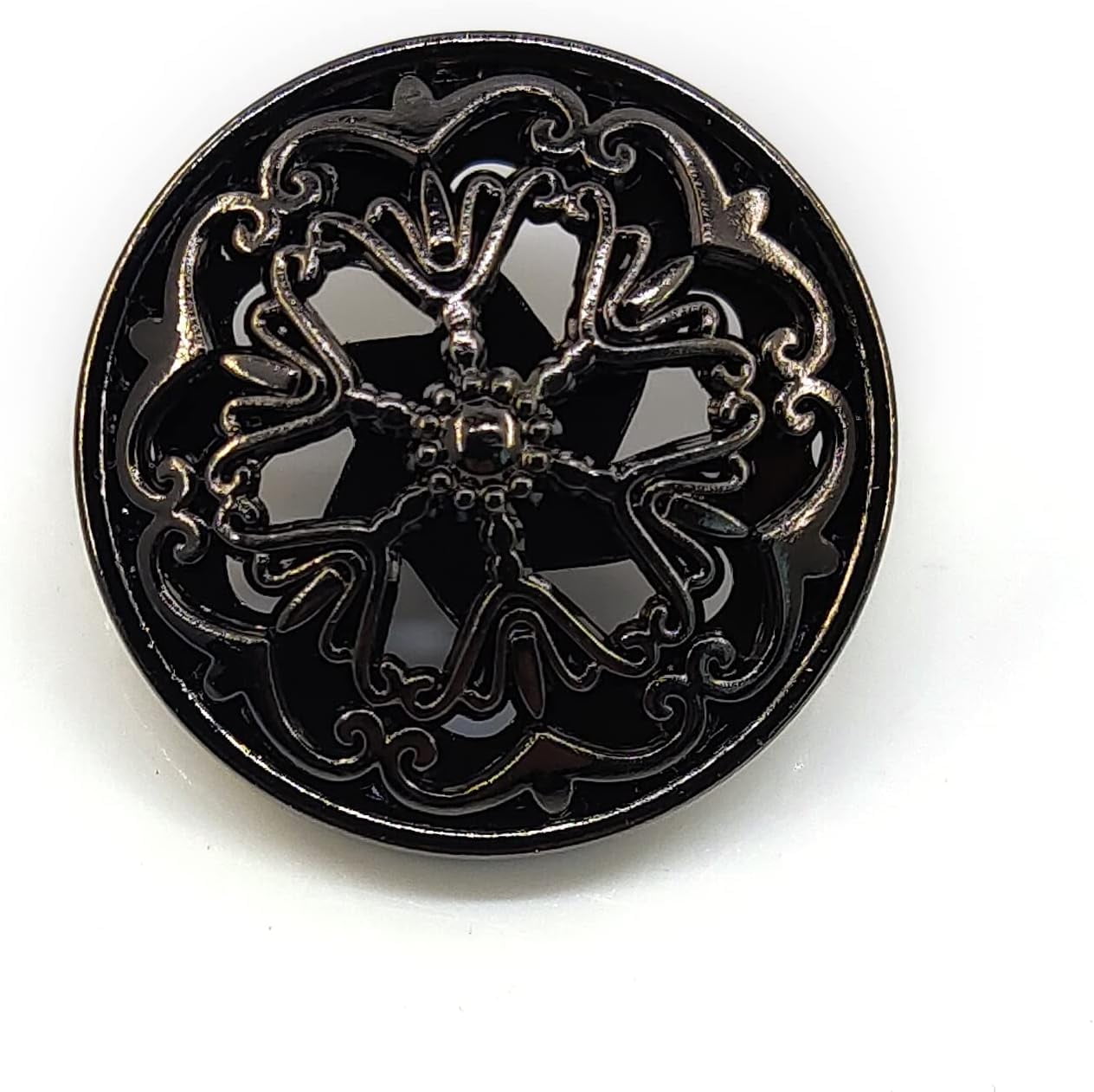 ABPETE Buttons,Vintage Metal Sew-On Buttons 20pcs - 40L (1" / 25mm) Openwork Carved Design for Double-Breasted Coats & Peacoats,Retro Hollow-Circle Buttons