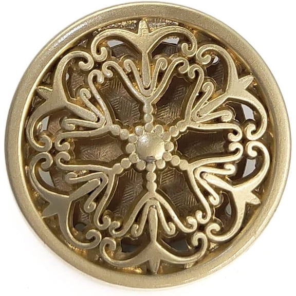 ABPETE Buttons,Vintage Metal Sew-On Buttons 20pcs - 40L (1" / 25mm) Openwork Carved Design for Double-Breasted Coats & Peacoats,Retro Hollow-Circle Buttons